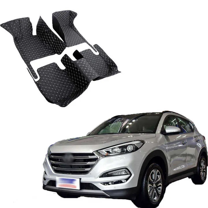 حصير سيارة من الإكسسوارات الداخلية, لأرضية السيارة من Hyundai Tucson 2015 2016 2017 2018 بطانات قابلة للطي Car Floor Mats Interior Accessories for Hyundai Tucson 2015 2016 2017 2018 Custom Foot Pads for Cars