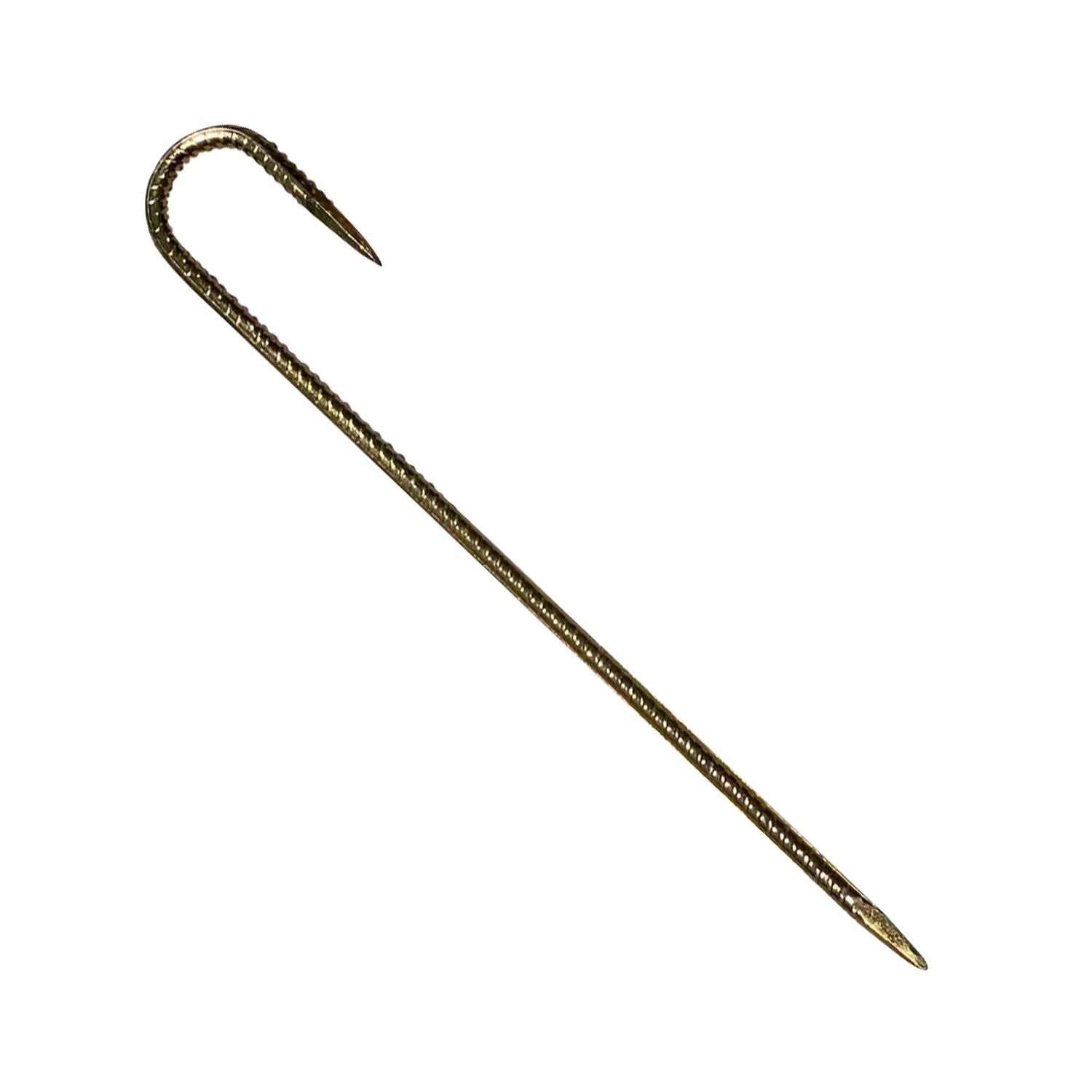 16" J Hook Rebar Stakes - Galvanized Steel - 5/16" Diameter