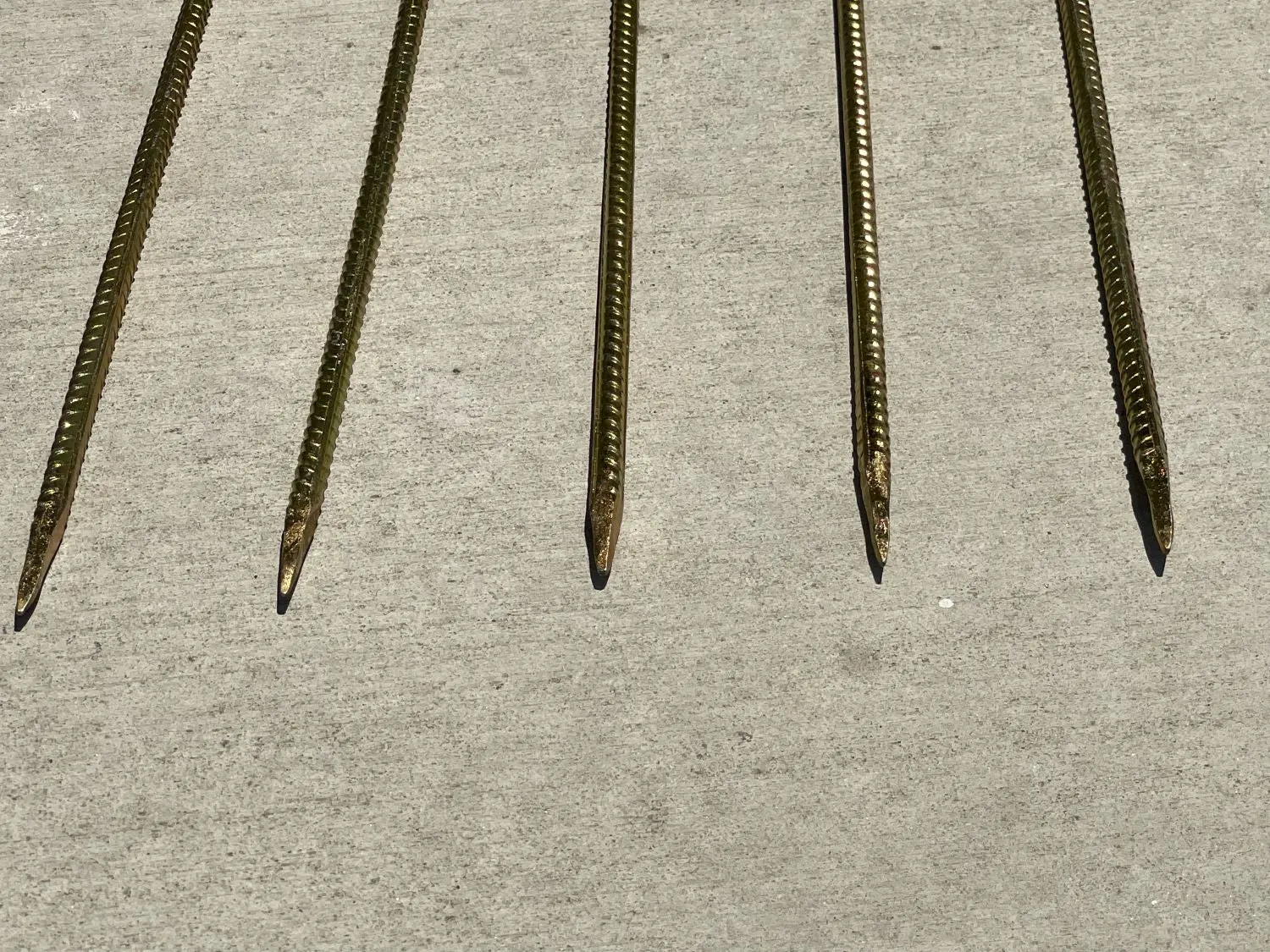 16" J Hook Rebar Stakes - Galvanized Steel - 5/16" Diameter