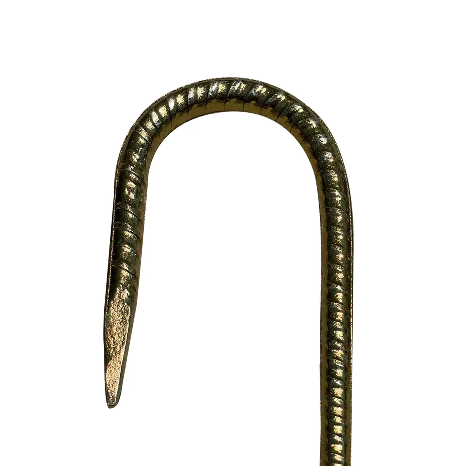 16" J Hook Rebar Stakes - Galvanized Steel - 5/16" Diameter