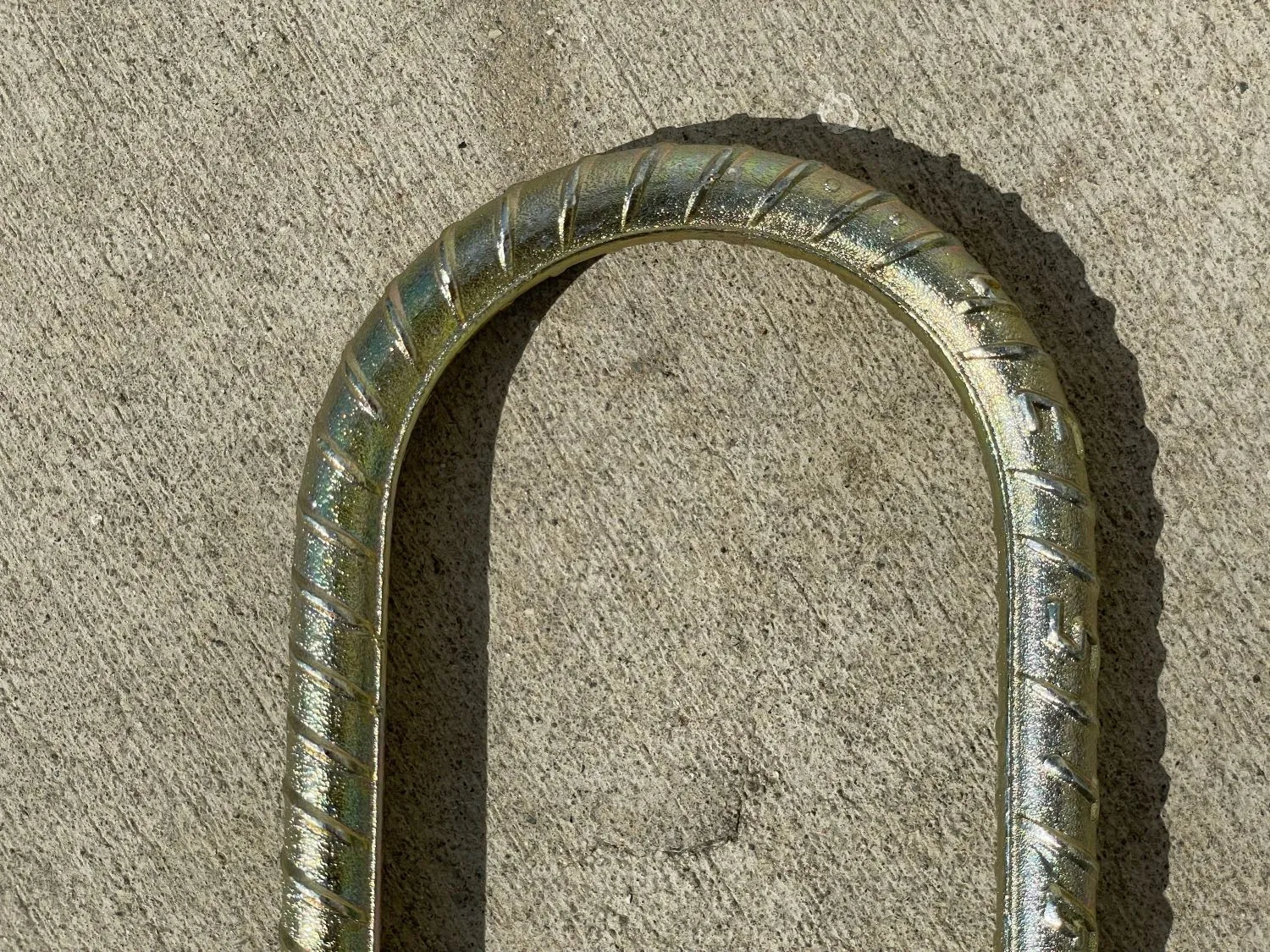16" U Shaped Rebar Stakes - Galvanized Steel - 1/2" Diameter (#4 Rebar)
