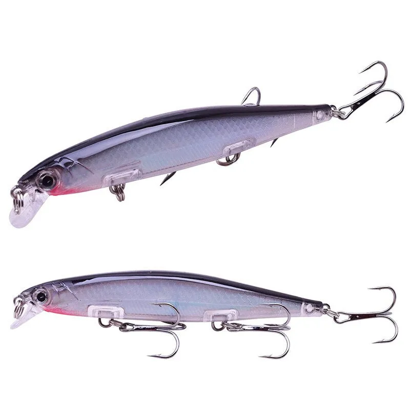 1Pcs Laser Minnow Hard Fishing Lure 11cm 13.8g Artificial Bait Sinking Slowly 3D Eyes Wobbler Tackle For Pike Bass Carp Swimbait