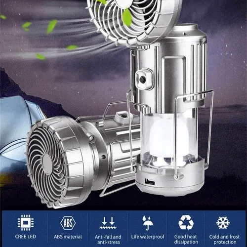 2025 Hot salePortable LED camping lantern with fan