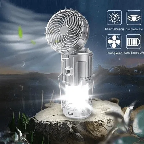 2025 Hot salePortable LED camping lantern with fan