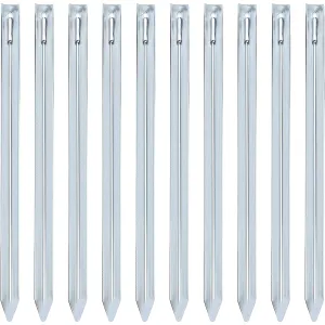 35 cm Sand pegs Set | 10 Extra Long Steel Tent pegs