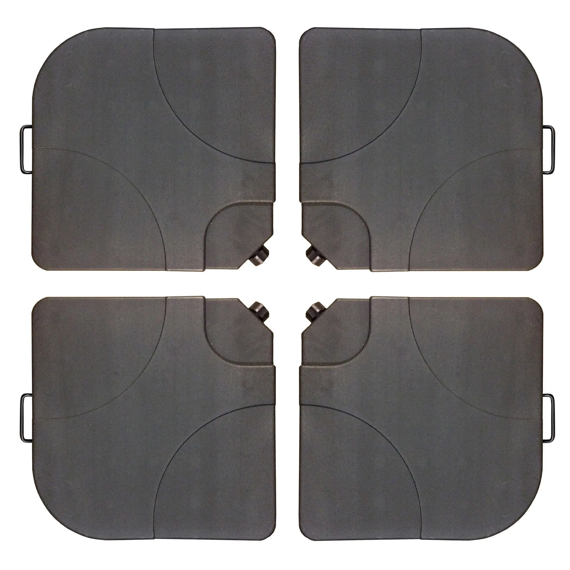 (4) 35-lb Resin Umbrella Base Weights in Black