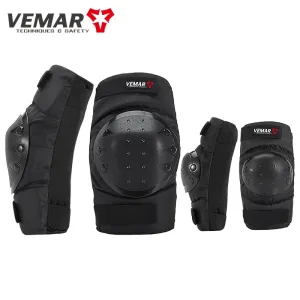 4Pcs/Set Classic and Fashion VEMAR S-183 Motocross Protective Gear Anti-fall Moto Motorcycle Motorcyclist Knee Pads Elbow Pads