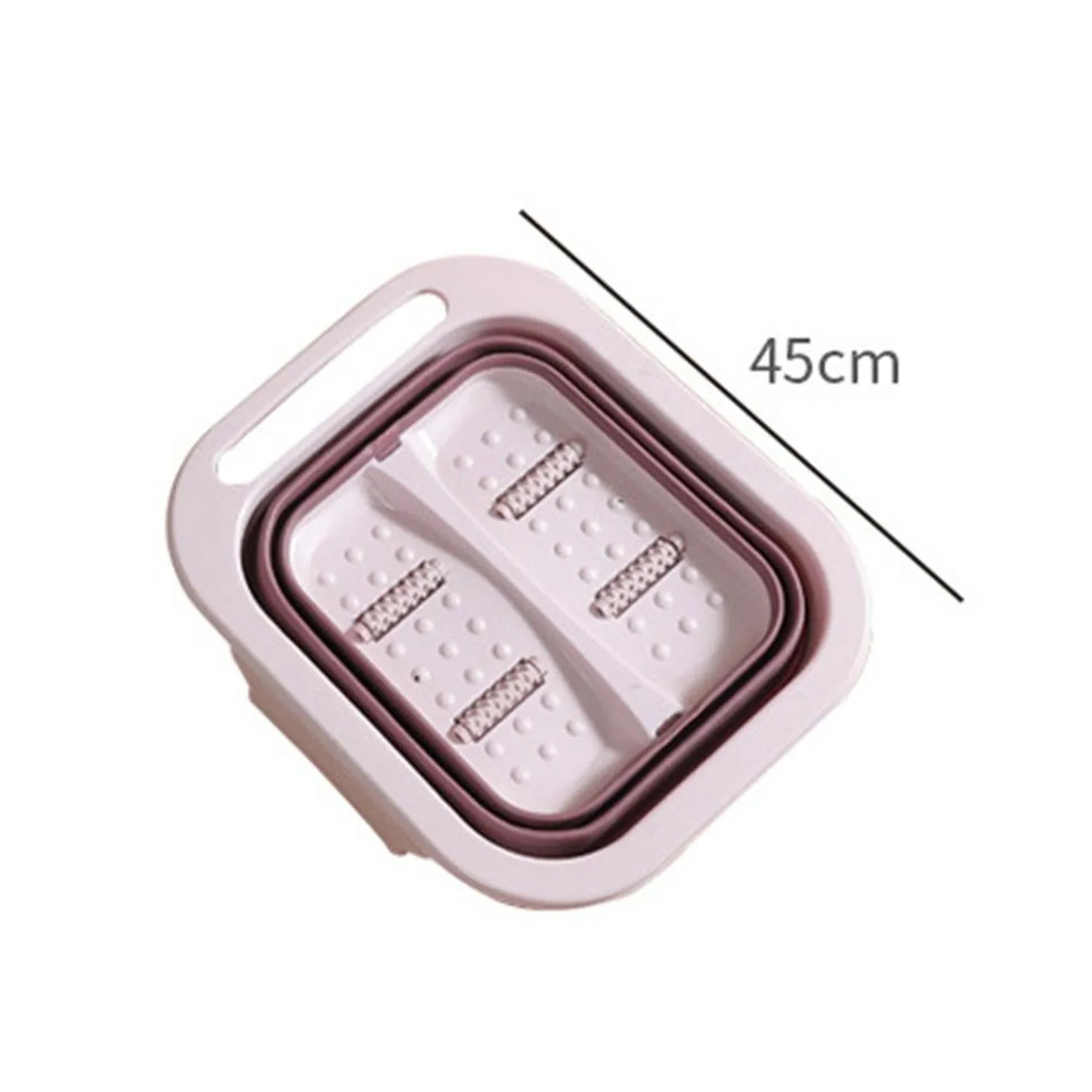 7389 Foldable Soaking Foot Massage Tub, Spa Basin, Bucket with Massage Roller, Suitable For Home Spa Pedicure Relieve Stress