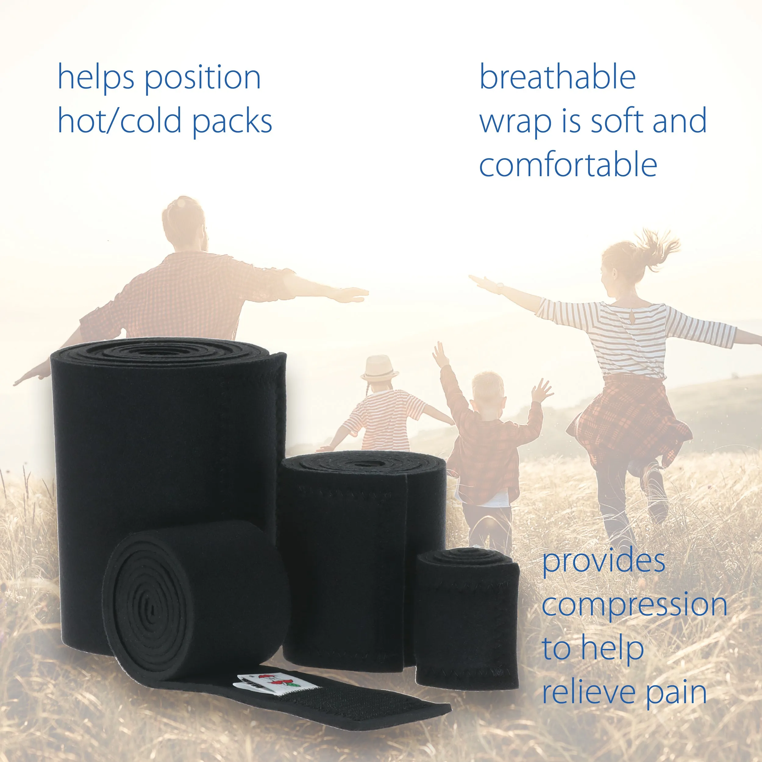 Black Neoprene Core Wraps, Compression Therapy Wrap