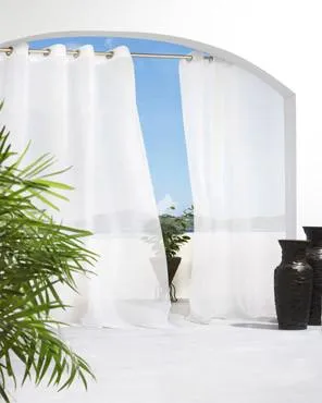 Cote D'Azure Indoor/Outdoor Sheer Grommet Top Panel