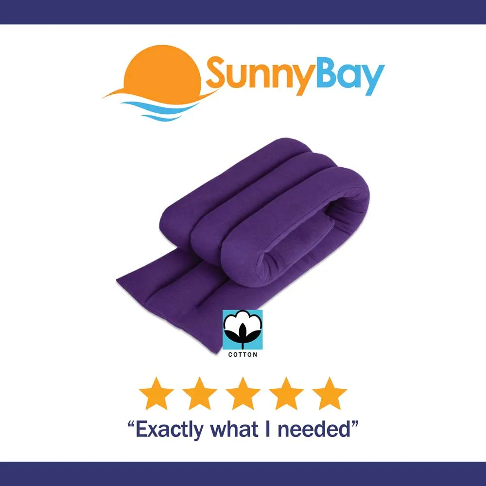Cotton Microwavable Neck Heating Wrap, 6"x26", Purple