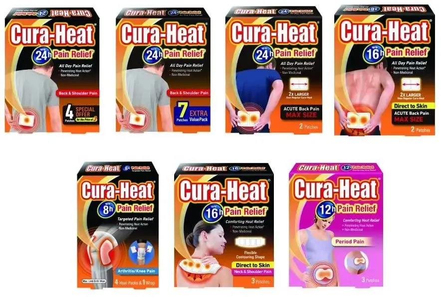 Cura-Heat Back and Shoulder Pain 7 Patches