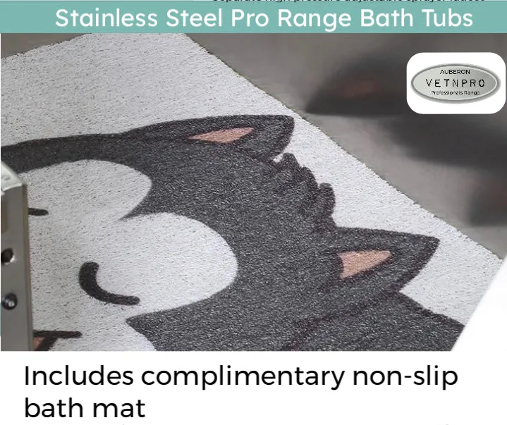 Dog grooming stainless steel pro range Bath Tub 130cm many features!
