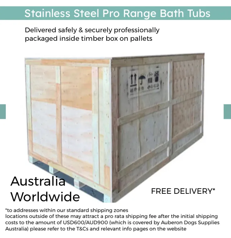 Dog grooming stainless steel pro range Bath Tub 130cm many features!