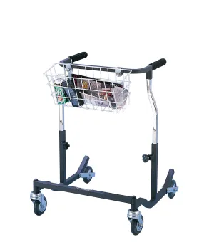 Drive Medical ce 1000 bk Anterior Rehab Safety Roller, Fixed Width, Adult, Silver Vein