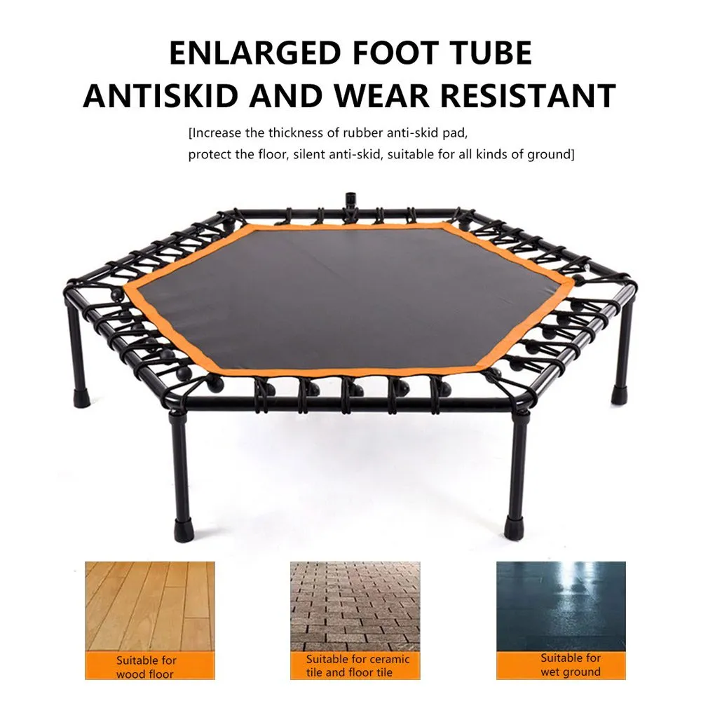 Foldable Mini Trampoline Rebounder 42Inch 150KG