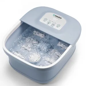 Foot Spa Bath Massager with Heat Bubbles Vibration 3 in 1 Function, 8 Masssage Rollers Soaker Digital Temperature Control Pedicure Tub Bath for Feet Home Use