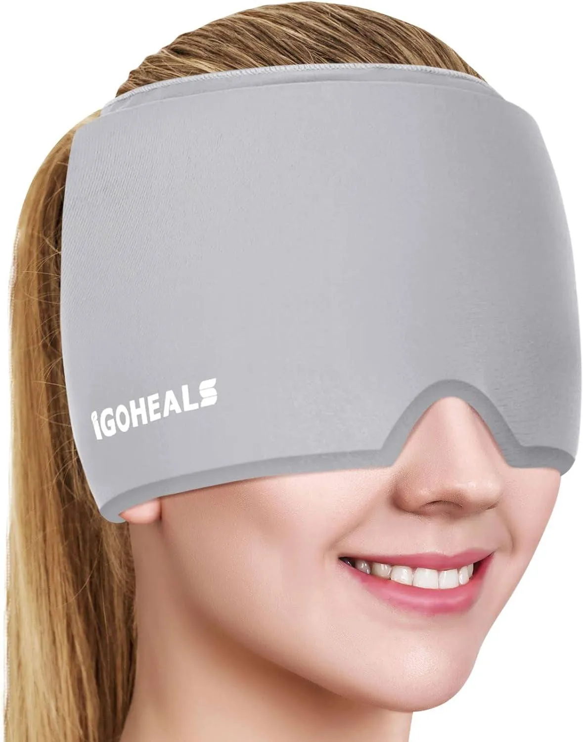 Headache Relief Hat with Cooling Ice Pack Mask