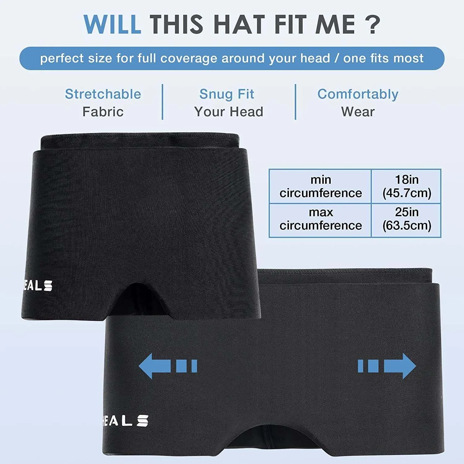 Headache Relief Hat with Cooling Ice Pack Mask