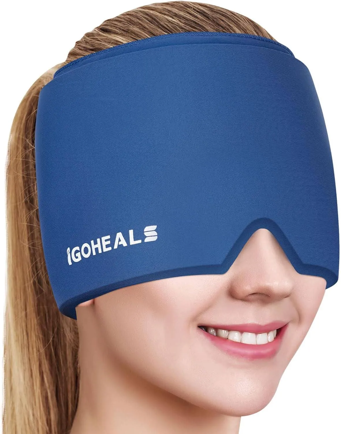 Headache Relief Hat with Cooling Ice Pack Mask