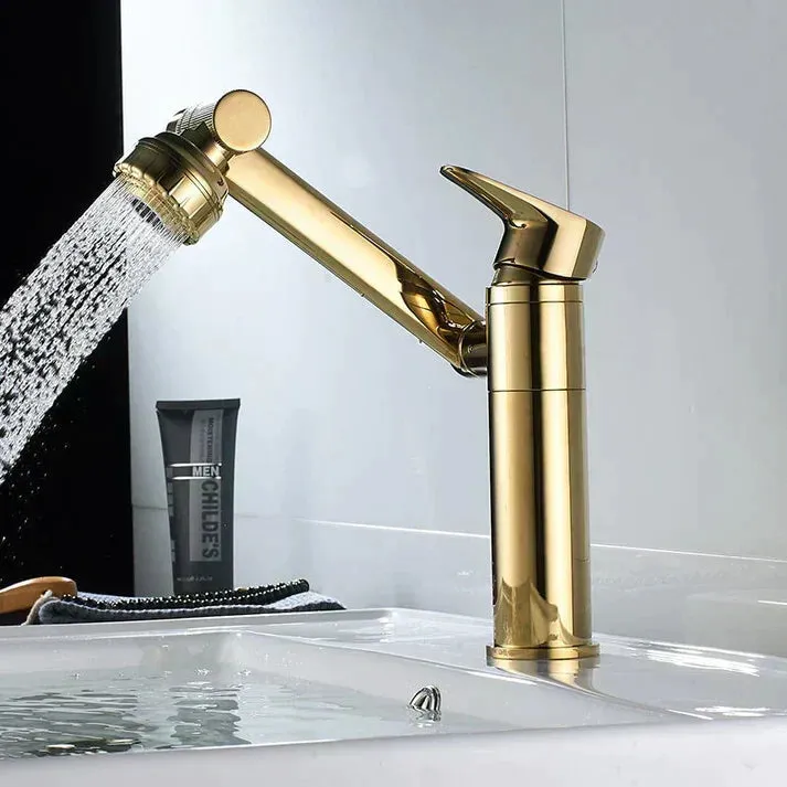 HOT SALESingle Hole Hot And Cold Water Faucet Universal Swivel Basin Faucet