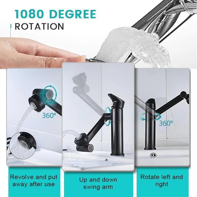 HOT SALESingle Hole Hot And Cold Water Faucet Universal Swivel Basin Faucet