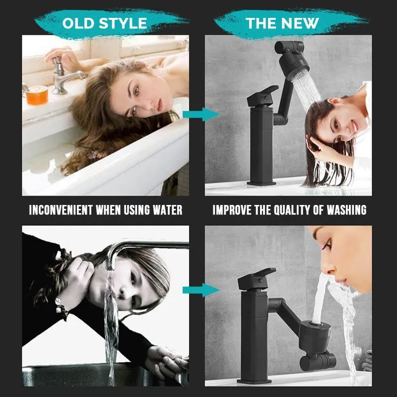 HOT SALESingle Hole Hot And Cold Water Faucet Universal Swivel Basin Faucet