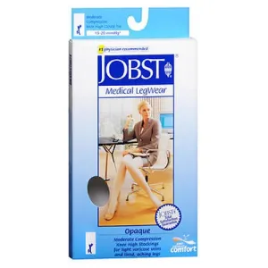 Jobst Opaque Compression Stockings 15-20 Closed Toe Knee Highs Silky Beige Small each By Jobst