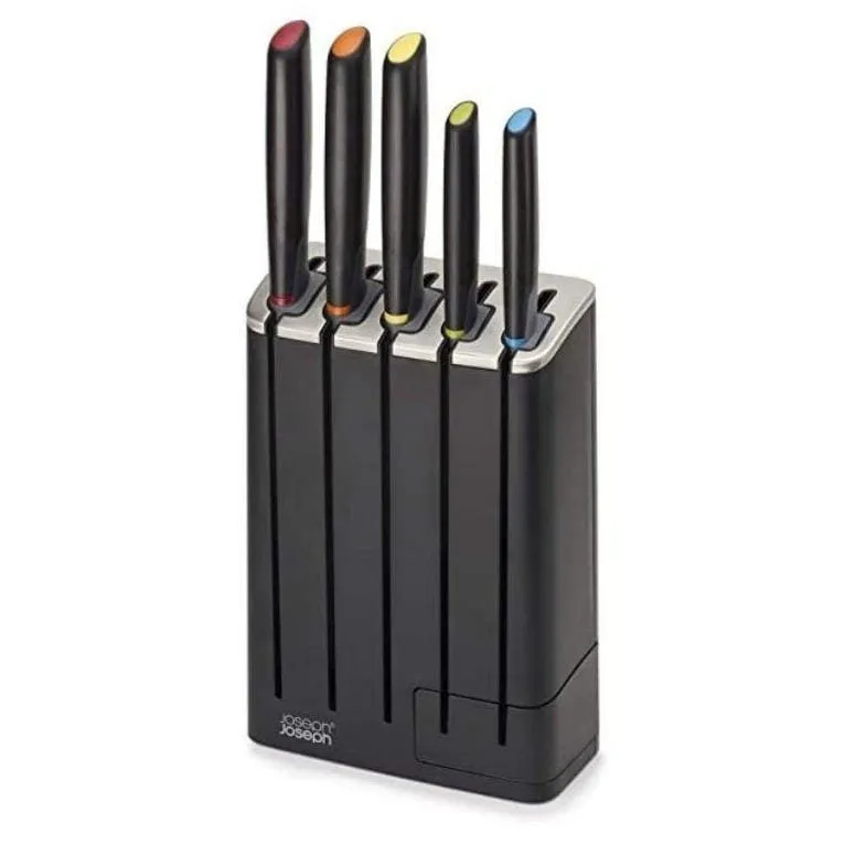 Joseph Joseph  Elevate Knives 5-piece SlimBlock Knife Set-Multicolour
