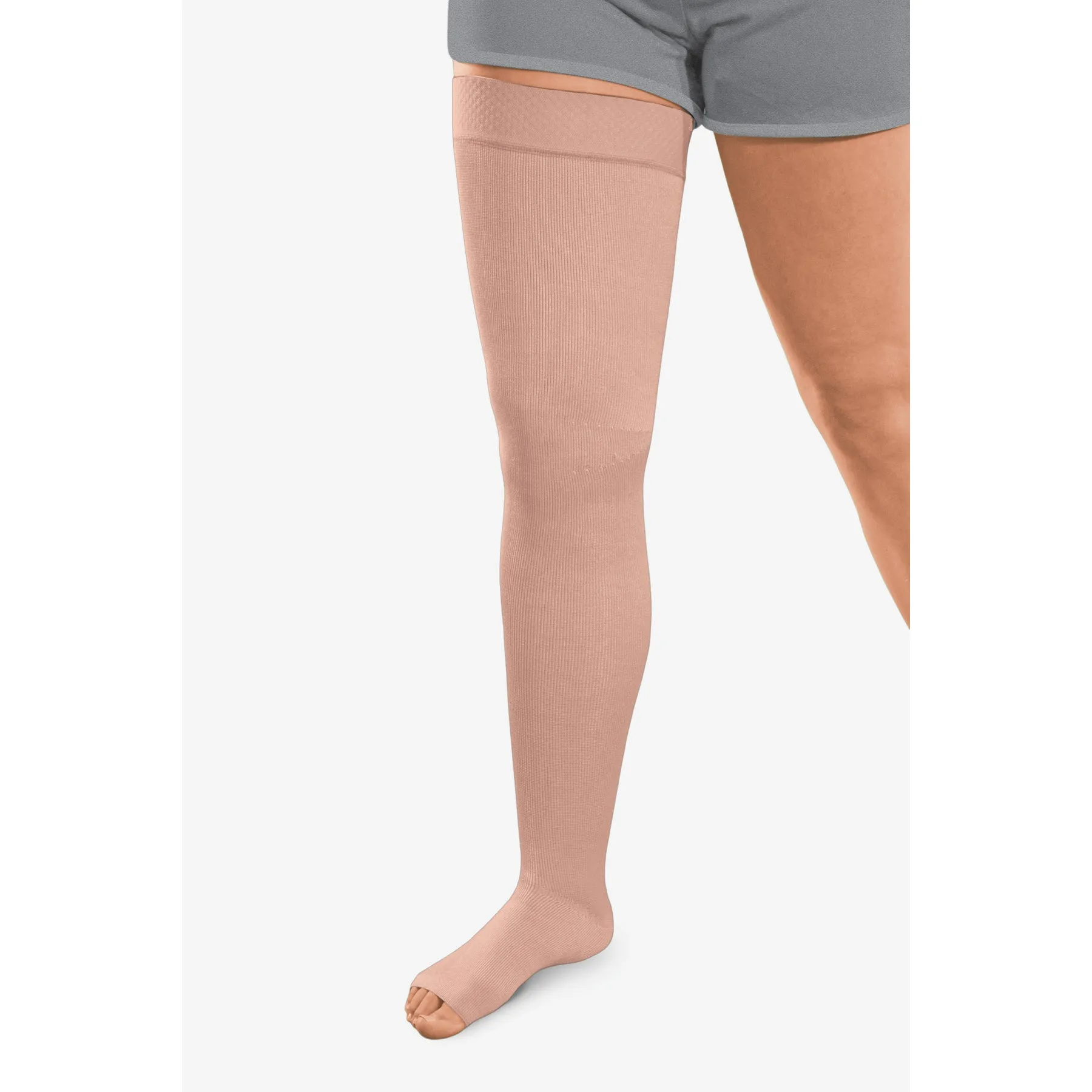 L&R ExoStrong™ Thigh High 20-30 mmHg w/ Silicone Top, Open Toe