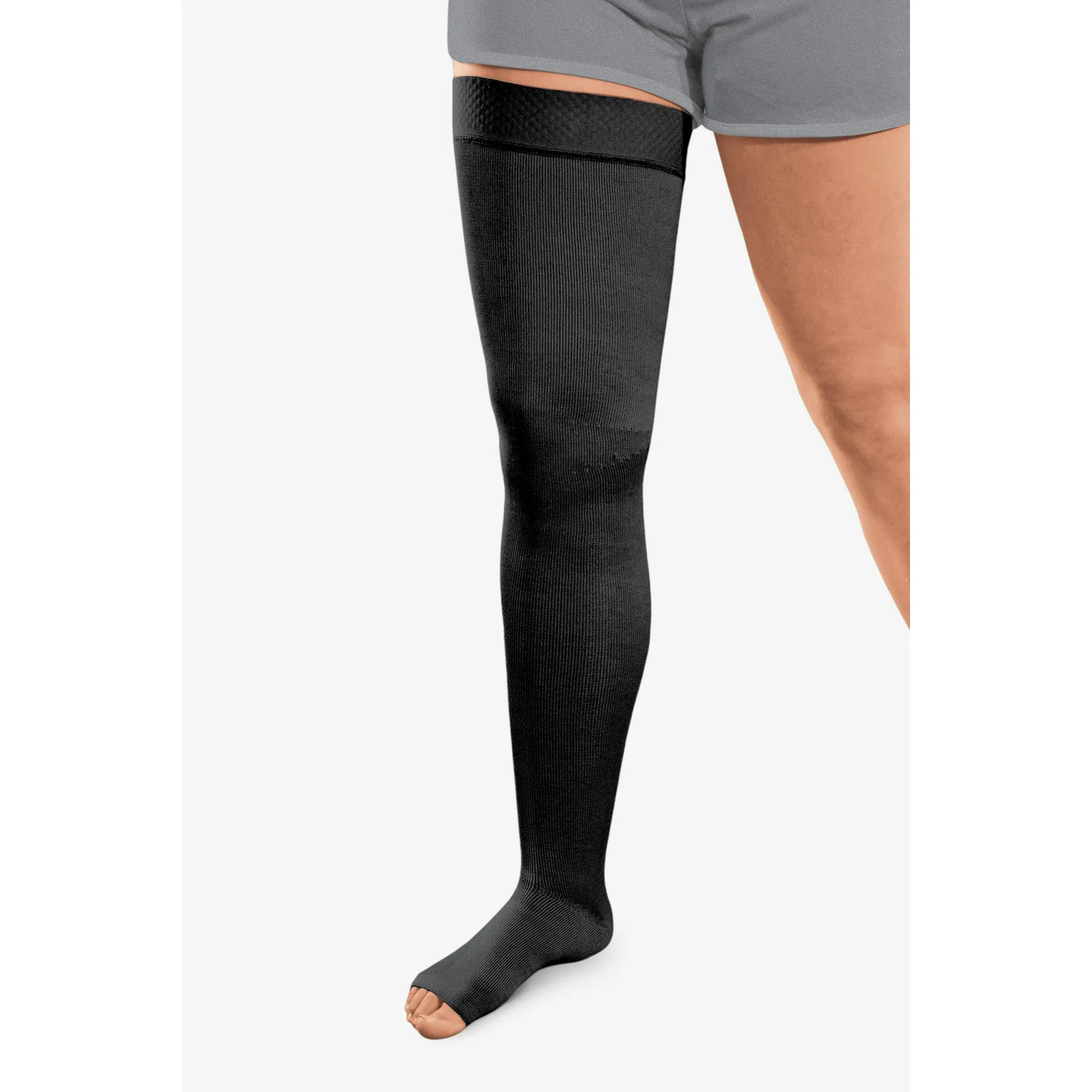 L&R ExoStrong™ Thigh High 20-30 mmHg w/ Silicone Top, Open Toe
