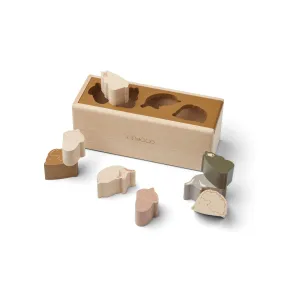 Liewood Midas Puzzle Box - Friendship Golden Caramel Multi Mix