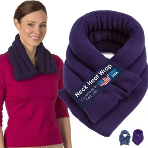 Microwavable Neck Heating Wrap, 6"x26", Purple, Cotton and Fleece