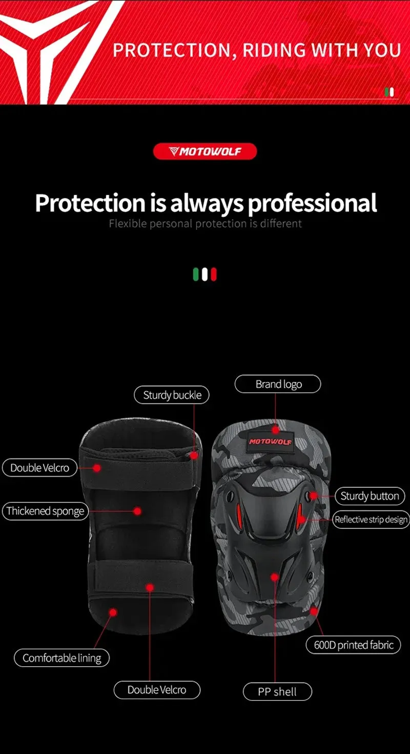 MOTOWOLF KNEE & ELBOW PROTECTIVE GEAR  MDL1010