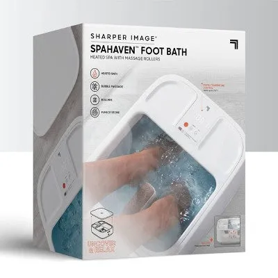 New - Sharper Image Massager Foot Bath Heating with LCD