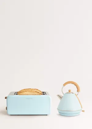 Pack - Grand Grille-Pain Toast Retro   Grande Bouilloire Kettle Retro 1,7L - Bleu Pastel