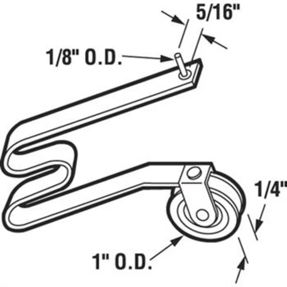 Patio Screen Door 1" Center Groove Nylon Heat Treated Spring Tension Roller