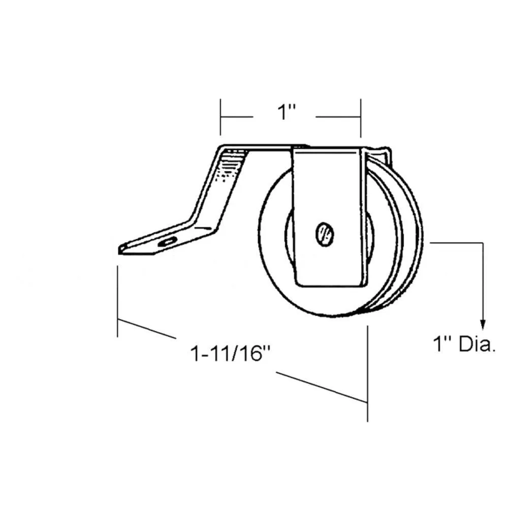Patio Screen Door Spring Tension 1" Nylon Roller for Metal Industries