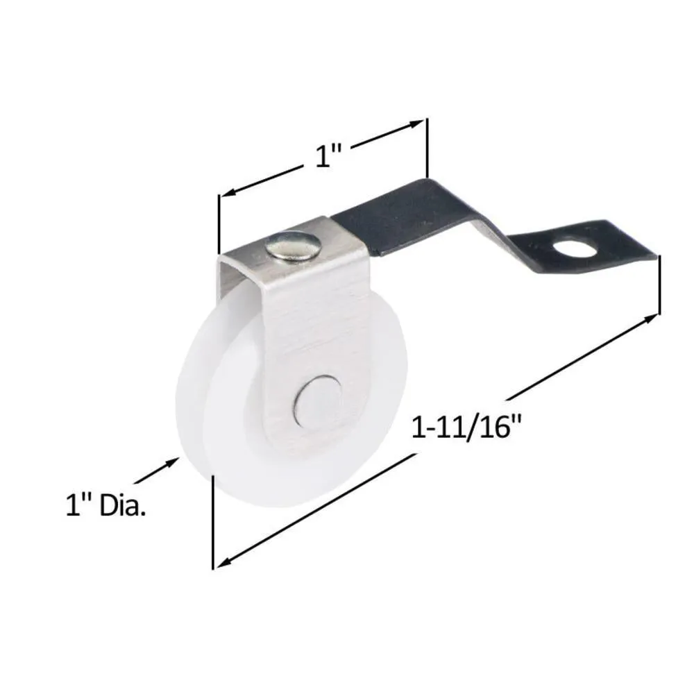 Patio Screen Door Spring Tension 1" Nylon Roller for Metal Industries