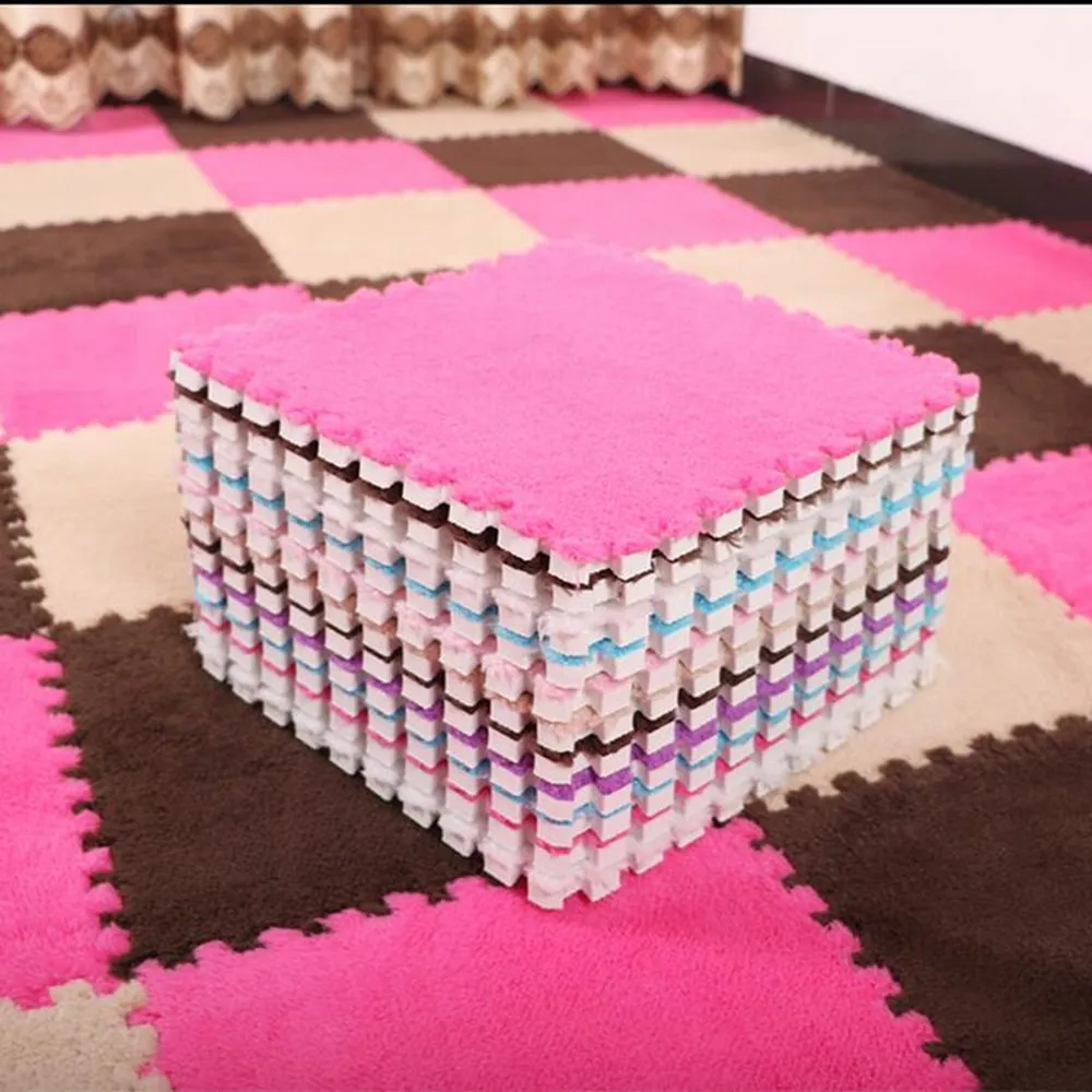 Ramadan new stitching velvet mat mat suede carpet puzzle foam mat eva bedroom full home floor mat baby crawling mat mat