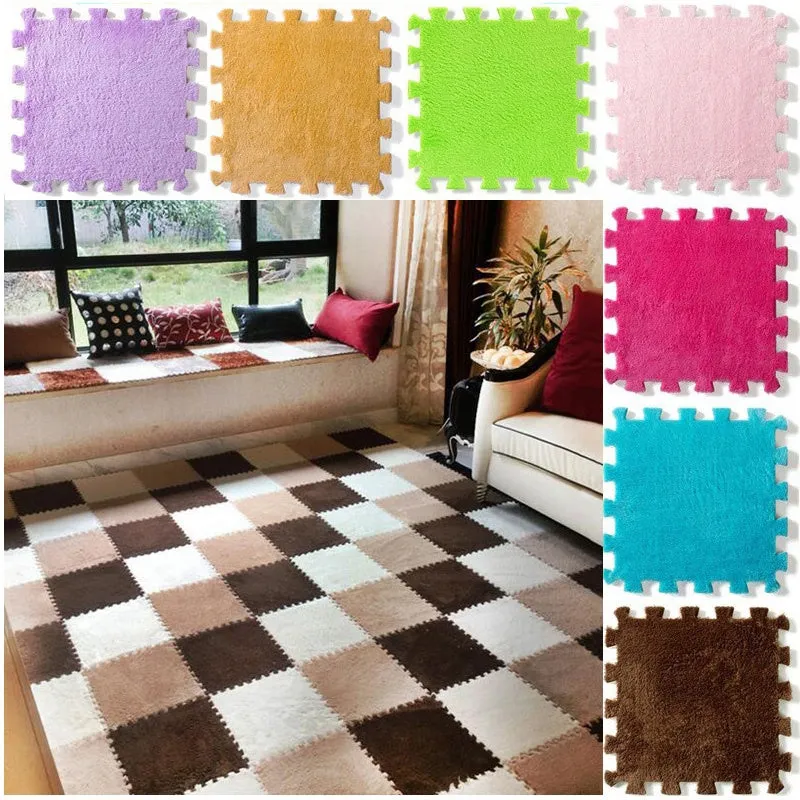 Ramadan new stitching velvet mat mat suede carpet puzzle foam mat eva bedroom full home floor mat baby crawling mat mat