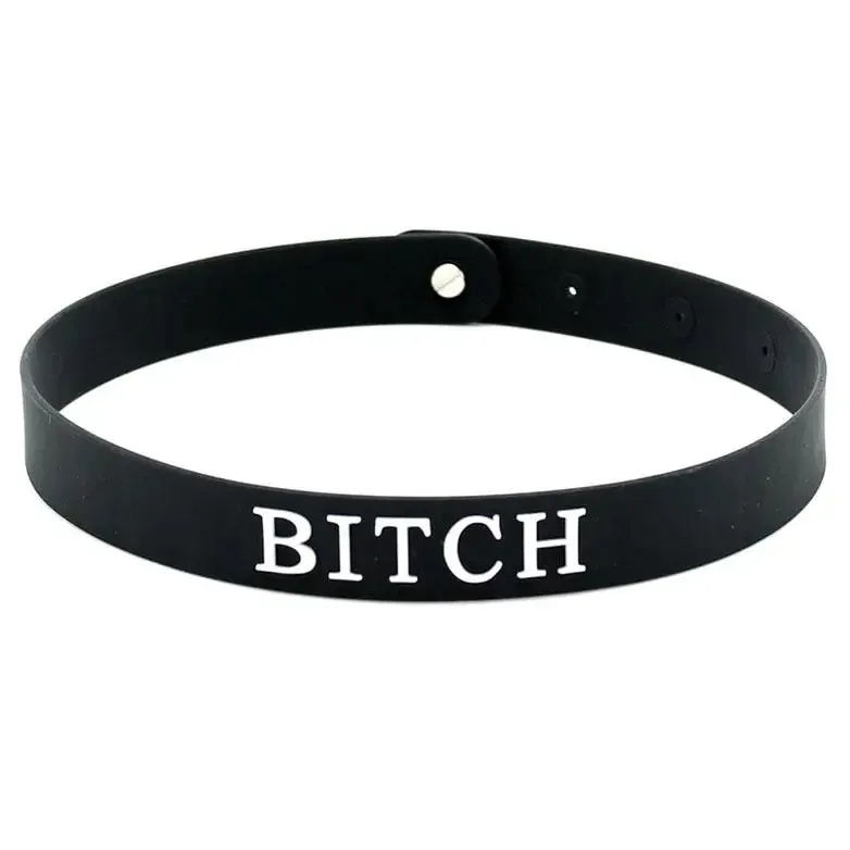 Rimba Black Silicone Adjustable Bitch Collar