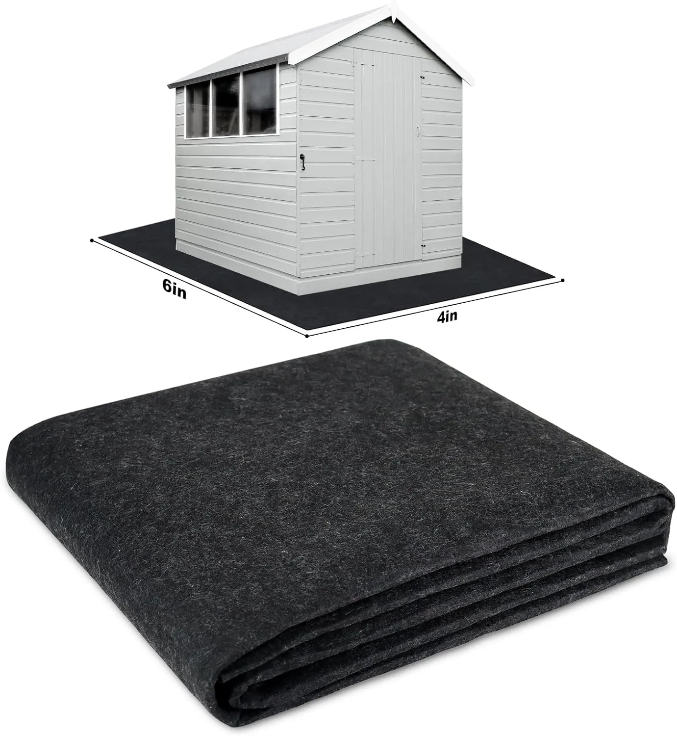 Shed Mat, Outdoor Storage Shed Flooring Mat, Carport Garage Floor Mat, Waterproof Moistureproof