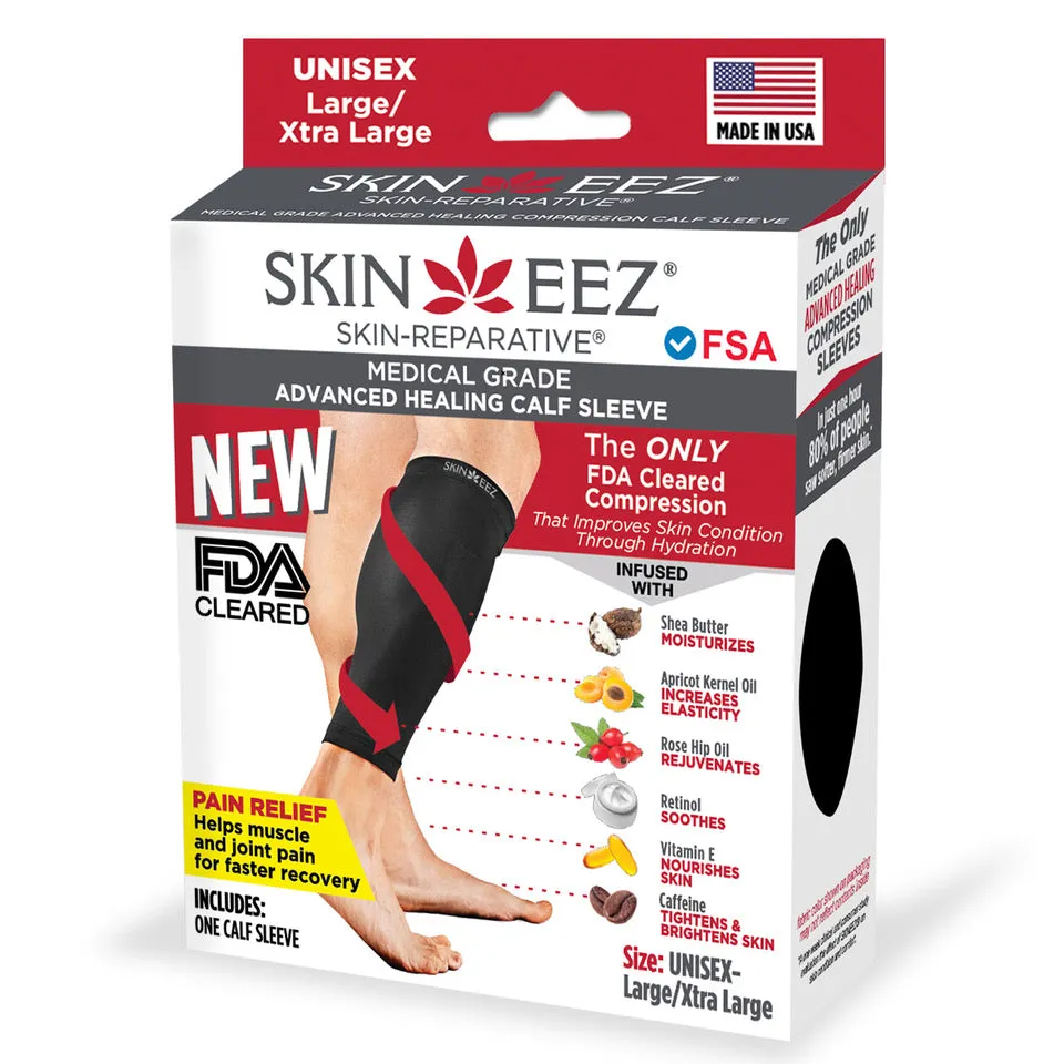 Skineez Medical Grade Moderate Compression Black Calf Sleeve