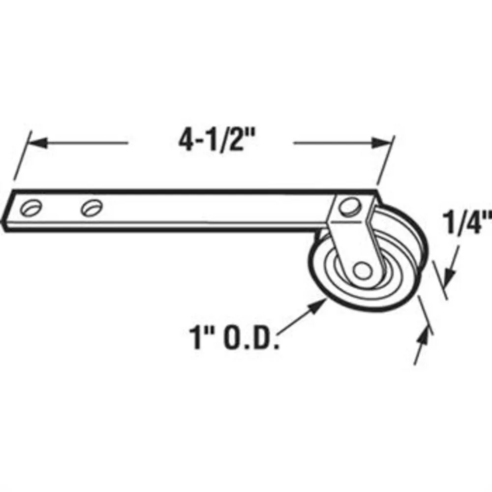 Sliding Patio Screen Door Spring Tension 1" Steel Ball Bearing Roller