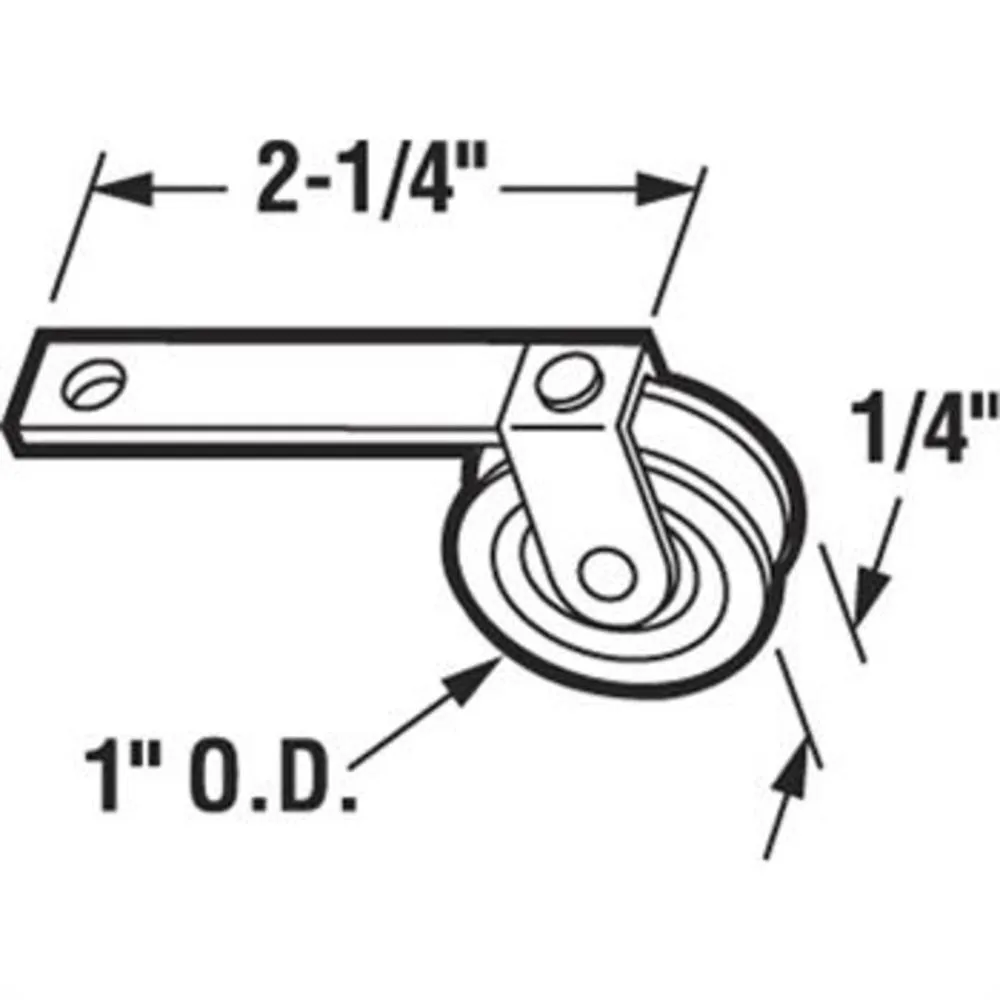 Sliding Screen Door Steel Ball Bearing Center Groove Spring Tension Roller
