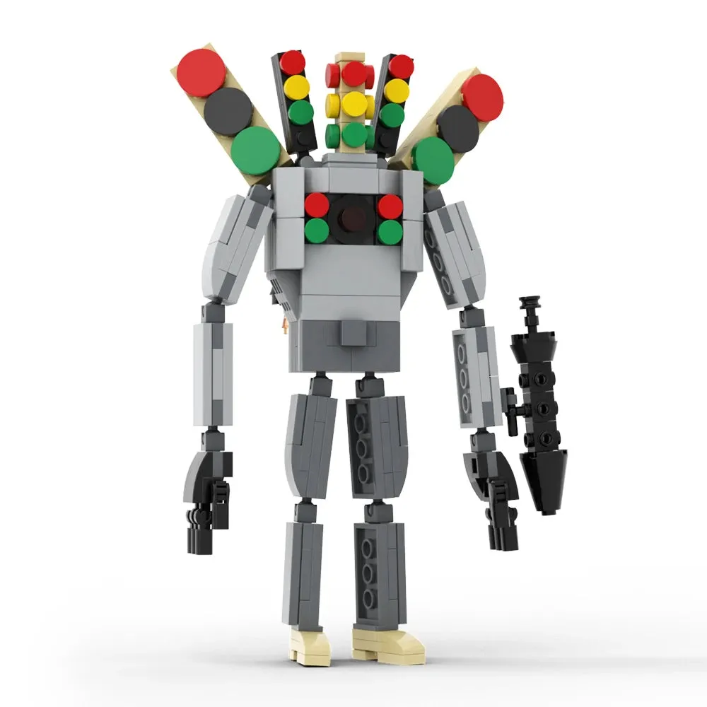 The Traffic Light Man & Mini Cameraman Building Blocks Toy from Video:Skibidi Toilet,DIY Toys for Children‘s Gifts