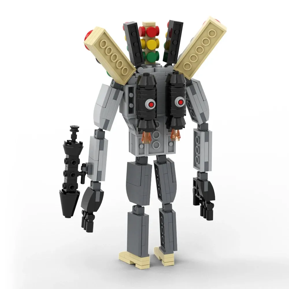 The Traffic Light Man & Mini Cameraman Building Blocks Toy from Video:Skibidi Toilet,DIY Toys for Children‘s Gifts