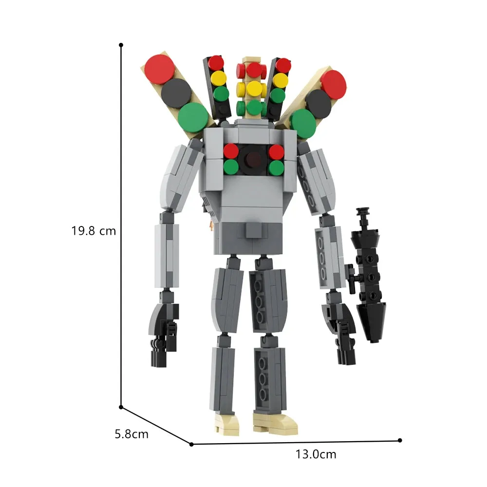 The Traffic Light Man & Mini Cameraman Building Blocks Toy from Video:Skibidi Toilet,DIY Toys for Children‘s Gifts