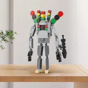 The Traffic Light Man & Mini Cameraman Building Blocks Toy from Video:Skibidi Toilet,DIY Toys for Children‘s Gifts